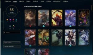 vendo conta prata 1 com 85 skins e passe de evento - League of Legends LOL