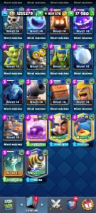Clash Royale cartas full lvl 14 + 18k gemas
