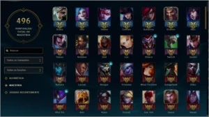 CONTA LOL, TODOS CHAMP, RIVEN CAMP. S2, RAMMUS REI,252 SKINS - League of Legends