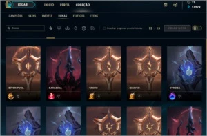 CONTA LOL, TODOS CHAMP, RIVEN CAMP. S2, RAMMUS REI,252 SKINS - League of Legends