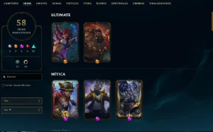 Conta LoL Platina + 45 Skins (Yasuo Prestigio e mais) - League of Legends