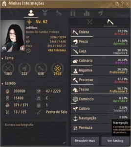 Conta Bdo Sorc 62/ OGRO PEN/ Armadura e armas boss/ VELL - Black Desert
