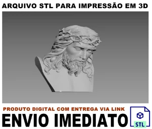 STL Para Impressão 3D - Busto Jesus