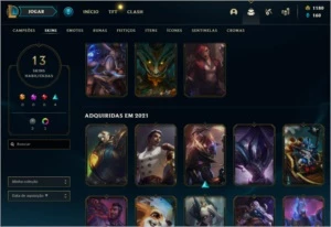 CONTA COM RP GRÁTIS (1180RP) - SMURF COM WR ALTO - League of Legends LOL