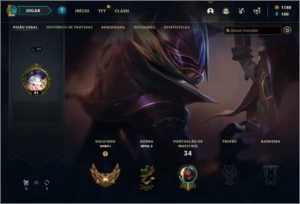 CONTA COM RP GRÁTIS (1180RP) - SMURF COM WR ALTO - League of Legends LOL