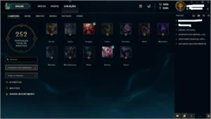 CONTA LEAGUE OF LEGENDS, 171 SKINS , 128 CHAMPS , PRATA 3 LOL