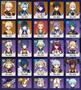 AR 56 - Conta 100% F2P - User Disponível - Genshin Impact