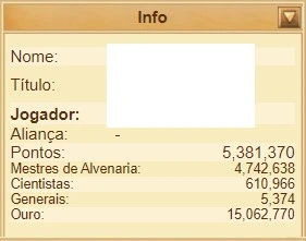 Ikariam - Mundo Beta - Rank 442 - 5,3 Milhões de Pontos - Outros