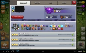 Clash of Clans cv 9 quase full nivel 104