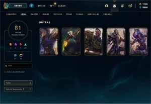 Conta lol mestre 200pdl- Muitos champs- 81 skin- 5 vitoriosa - League of Legends