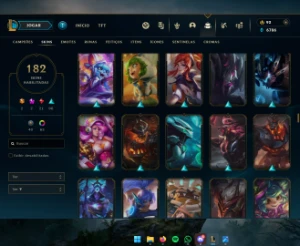 Conta LoL - Ouro IV - LVL 528 - 182 Skins - League of Legends