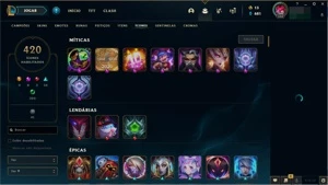 CONTA DE LOL DIAMANTE IV TODOS OS CHAMPS - League of Legends