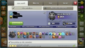 CONTA CLASH OF CLANS CV9 80% FULL