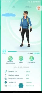 Conta Pokémon Go - Nível 25 - 1 Shiny + 1 Pokémons 100% IV