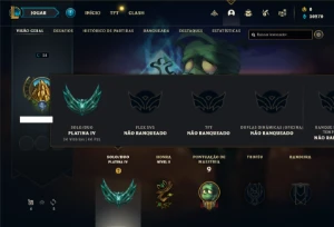 Conta platina 4 com 21 Champs (SEM EMAIL CONFIRMADO) - League of Legends LOL
