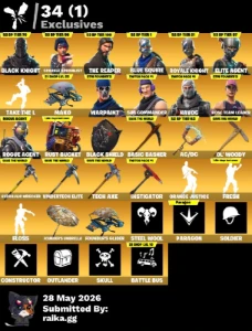 [PC] 61 skins | OG STW | Black Knight | Tubarão Mako - Fortnite