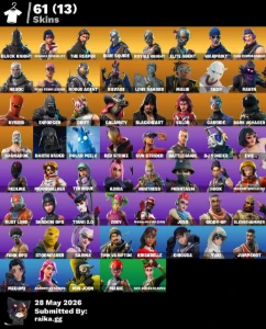[PC] 61 skins | OG STW | Black Knight | Tubarão Mako - Fortnite