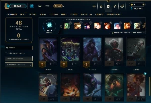 Prata 3 com 35 Champs e 9 Skins - League of Legends LOL