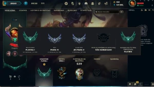 Conta Main Riven Platina 1 261 Skins + Skins Prestigio - League of Legends LOL