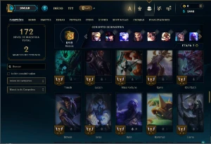 Bronze 4 com 75 Champs e 26 Skins - League of Legends LOL