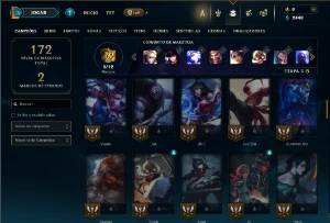 Bronze 4 com 75 Champs e 26 Skins - League of Legends LOL