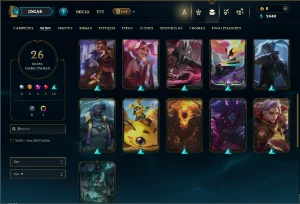 Bronze 4 com 75 Champs e 26 Skins - League of Legends LOL