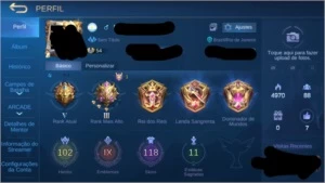 Conta Mobile Legends, Ex Profissional.