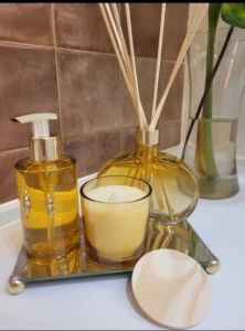 Kit Specialle Âmbar - Aromatizador, Vela e Sabonete