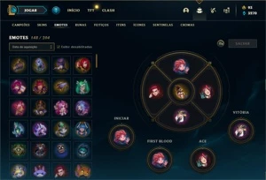 Conta com TODOS os champs e 196 Skins + 13 Espolios - League of Legends LOL