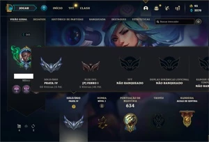Conta com TODOS os champs e 196 Skins + 13 Espolios - League of Legends LOL
