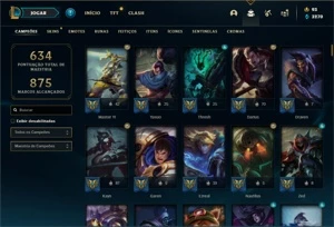 Conta com TODOS os champs e 196 Skins + 13 Espolios - League of Legends LOL