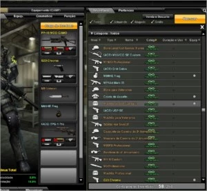 COMBAT ARMS - MAJOR 2 - 38 ITENS PERMANENTES