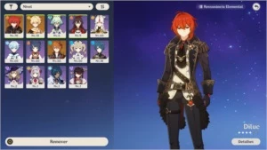 DILUC 1C + TARTAGLIA + 3 ARMAS 5 ESTRELAS AR 37 - Genshin Impact