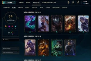CONTA LOL OURO IV SEASON 8 - League of Legends