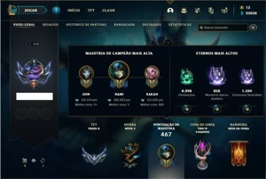 Conta prata 2 com 150 champs e 146 skins + 400k de Nami - League of Legends LOL