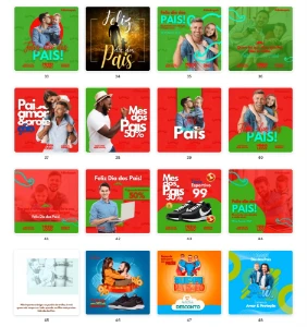 Pack Canva Dia dos Pais - 60 Artes Editáveis - Serviços Digitais