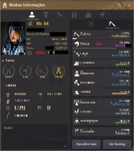 CONTA BDO Lv 64+ / PA 273 KUT+BS TET & DAND PEN (SEM EMAIL) - Black Desert