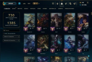 Prata 2 com TODOS os Champs e 157 Skins ( JG / TOP / ADC ) - League of Legends LOL