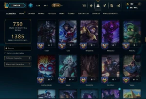 Prata 2 com TODOS os Champs e 157 Skins ( JG / TOP / ADC ) - League of Legends LOL