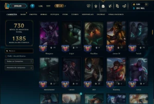 Prata 2 com TODOS os Champs e 157 Skins ( JG / TOP / ADC ) - League of Legends LOL
