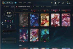 Acc League of legends com skins raras + valorant skins