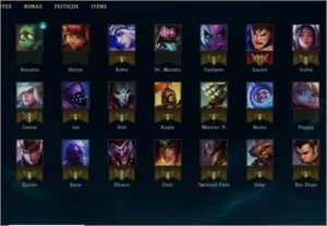 Conta de league of legends- 21 campeões 1 skins unranked LOL