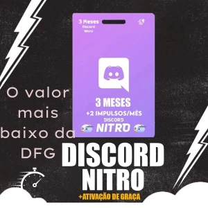 Discord Nitro Gaming 3 Mêses + 6 Impulsos + Envio Imediato ⭐