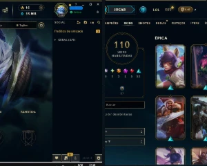 Conta LoL Nível 309 | Todos os Campeões | 110 Skins - League of Legends