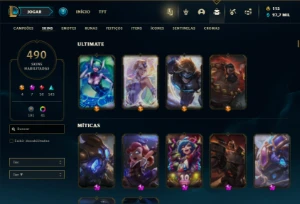 Unranked com 155 Champs e 490 Skins ( MAIN JG ) - League of Legends LOL