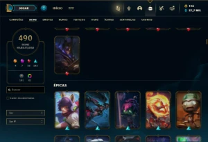 Unranked com 155 Champs e 490 Skins ( MAIN JG ) - League of Legends LOL