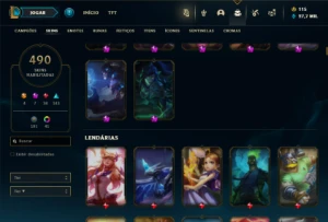 Unranked com 155 Champs e 490 Skins ( MAIN JG ) - League of Legends LOL