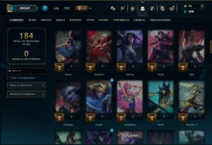Diamante 4 com 100 Champs e 24 Skins - League of Legends LOL