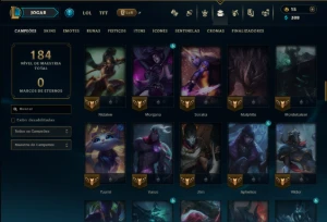 Diamante 4 com 100 Champs e 24 Skins - League of Legends LOL
