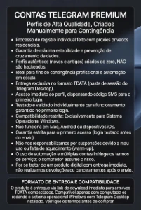 Contas Telegram Tdata Numeros Brasileiro - Entrega Rapida